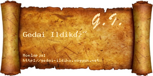 Gedai Ildikó névjegykártya