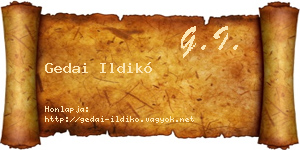 Gedai Ildikó névjegykártya
