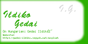 ildiko gedai business card